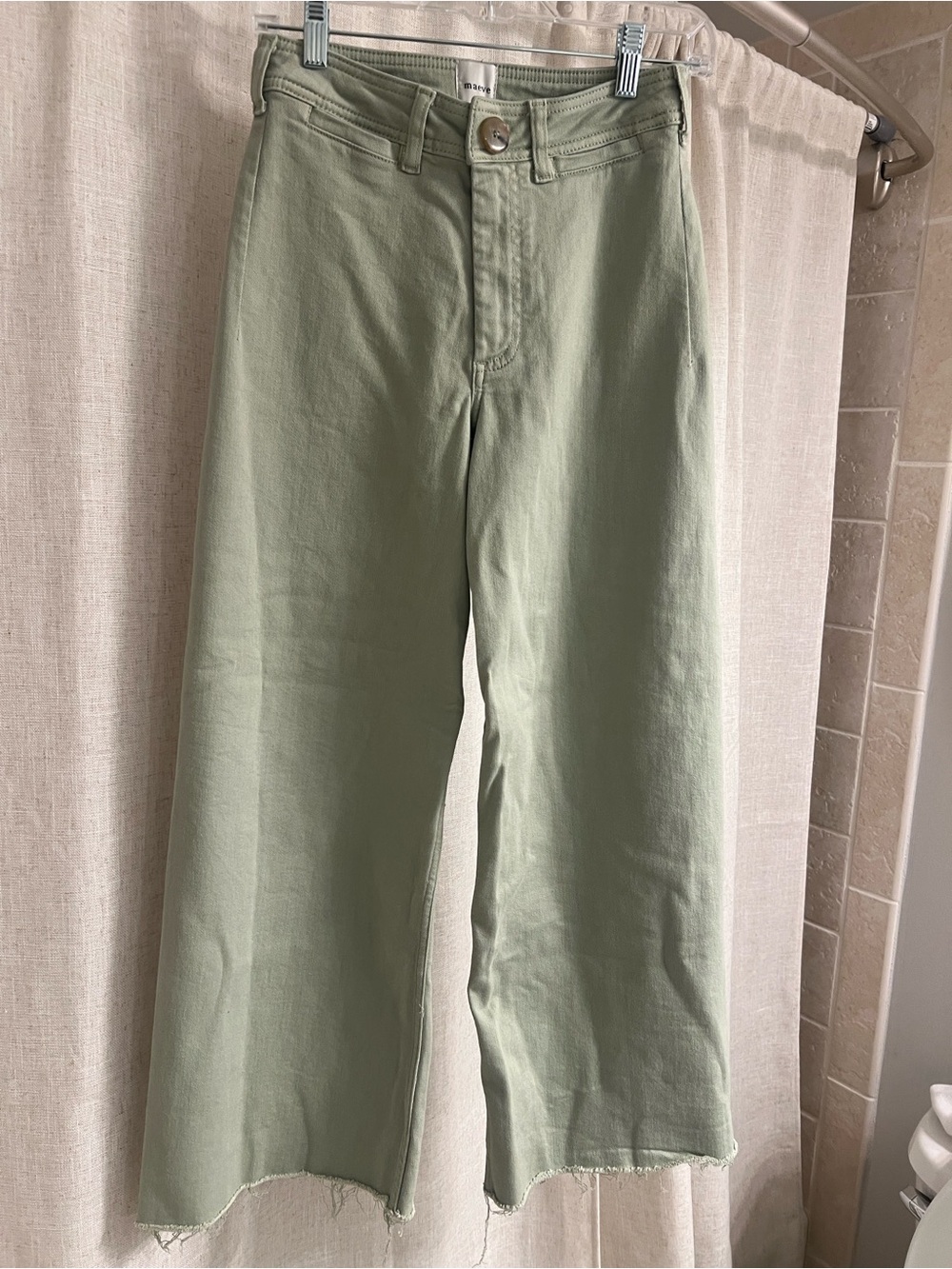 Anthropology Maeve Lightweight Jeans in Sage